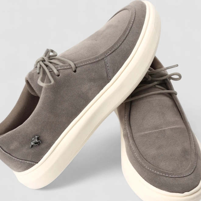 Tênis Casual Masculino Polo Go Camurça Cinza