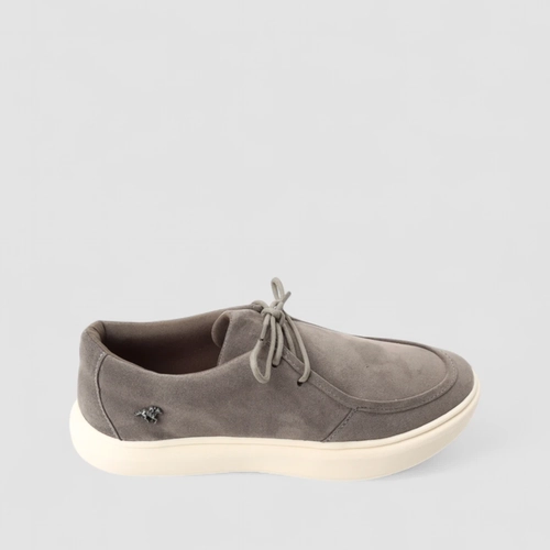 Tênis Casual Masculino Polo Go Camurça Cinza