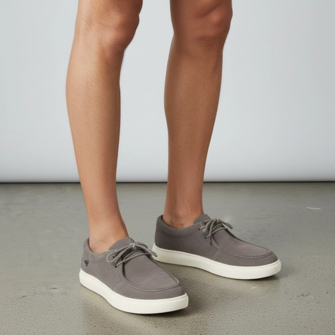 Tênis Casual Masculino Polo Go Camurça Cinza
