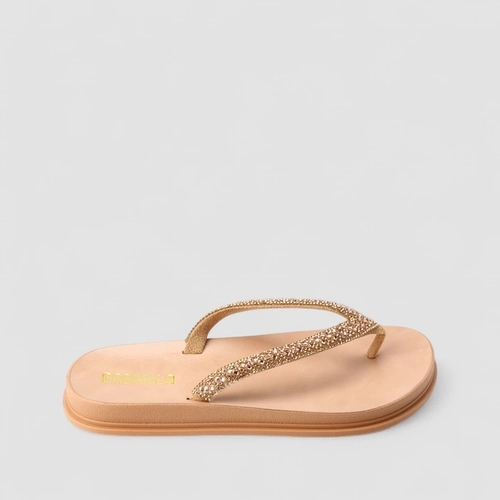 Chinelo Feminino Gabriela Strass Nude