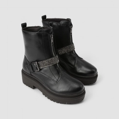 Coturno Feminino Via Marte Fivela Strass Preto