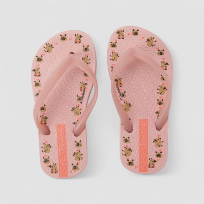Chinelo Infantil Ipanema Capivara Rosa