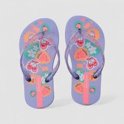 Chinelo Infantil Ipanema Estampa Colorida Glitter Roxo