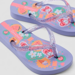 Chinelo Infantil Ipanema Estampa Colorida Glitter Roxo