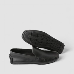 Mocassim Masculino Woche Couro Preto