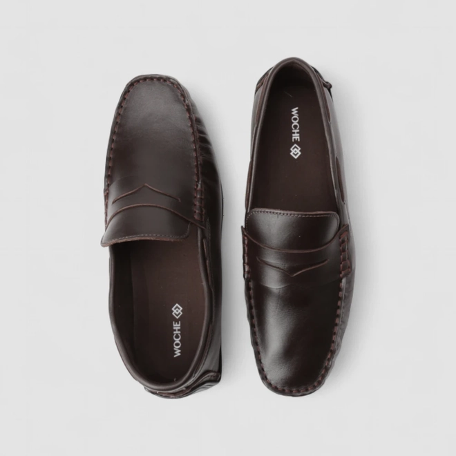 Mocassim Masculino Woche Couro Marrom