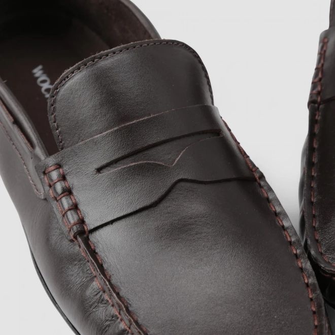 Mocassim Masculino Woche Couro Marrom