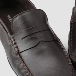 Mocassim Masculino Woche Couro Marrom