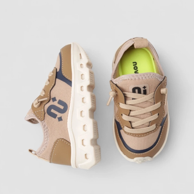 Tênis Casual Infantil Novopé Mesh Caramelo