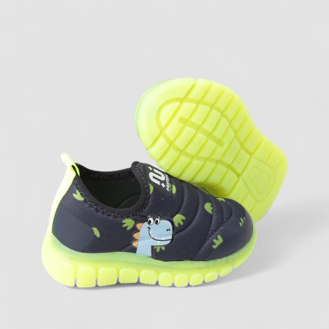 Slip On Infantil Novopé Led Dinossauro Azul