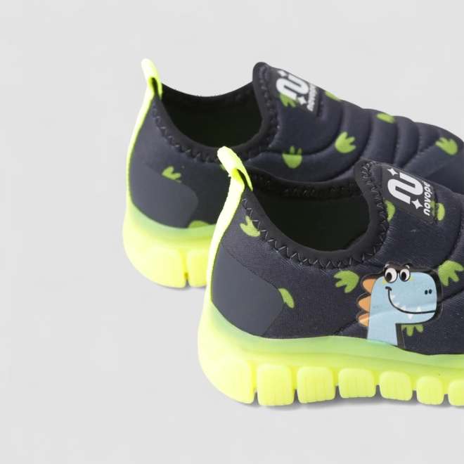 Slip On Infantil Novopé Led Dinossauro Azul