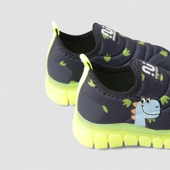 Slip On Infantil Novopé Led Dinossauro Azul