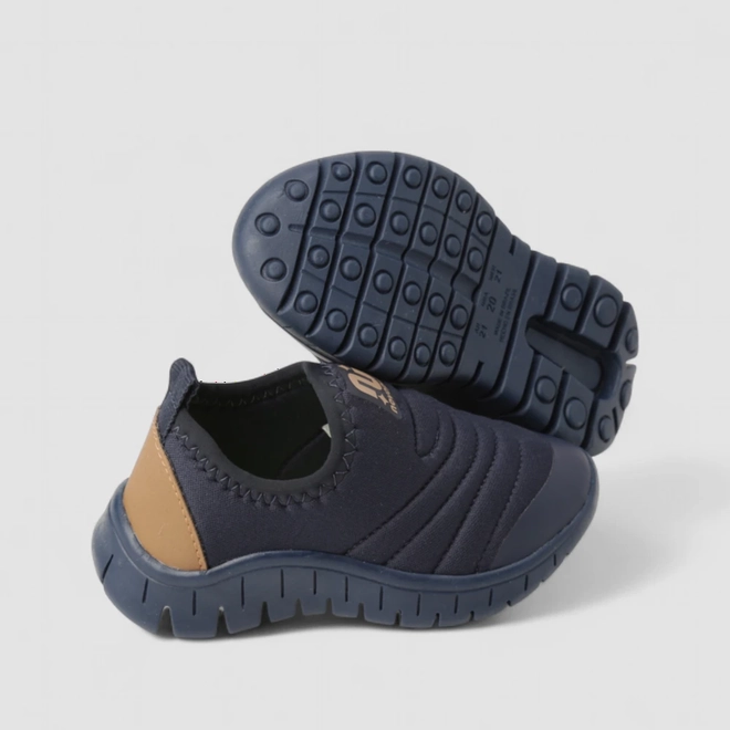 Slip On Infantil Novopé Pesponto Marinho