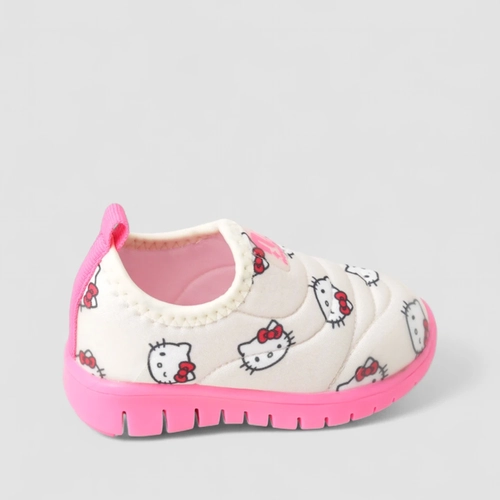 Slip On Bebê Novopé Hello Kitty Bege & Rosa