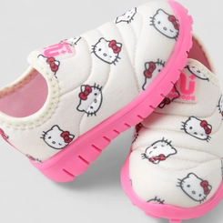 Slip On Bebê Novopé Hello Kitty Bege & Rosa