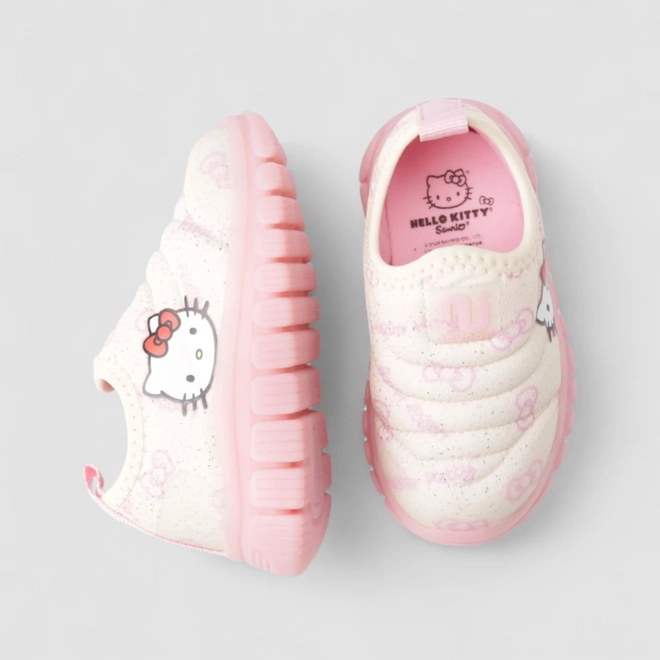 Slip On Bebê Novopé Hello Kitty Com Led Rosa