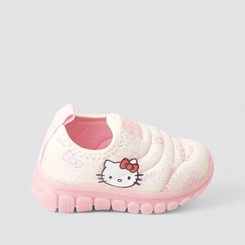 Slip On Bebê Novopé Hello Kitty Com Led Rosa
