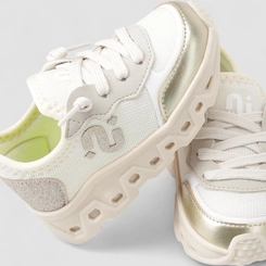 Tênis Casual Infantil Novopé Glitter Mesh Bege