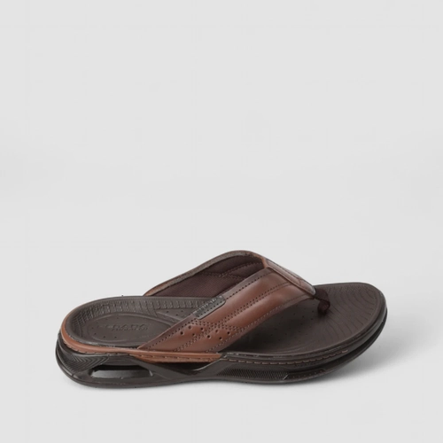 Chinelo Masculino Pegada Amortech Couro Marrom