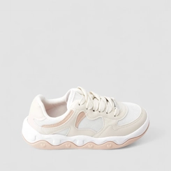 Tênis Casual Infantil Molekinha Sola Coração Off-white