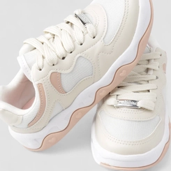 Tênis Casual Infantil Molekinha Sola Coração Off-white