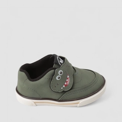 Slip On Bebê Molekinho Dinossauro Tira Aderente Verde