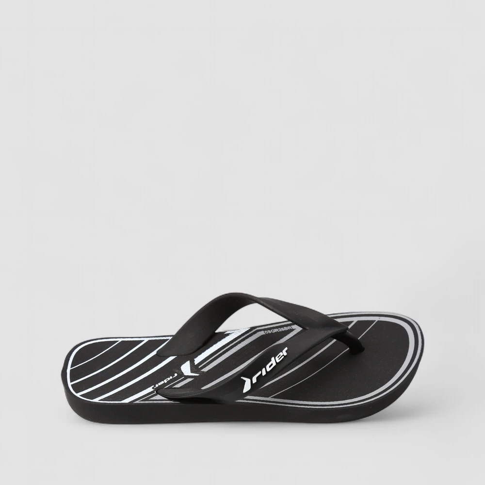 Chinelo Infantil Rider Listrado Preto
