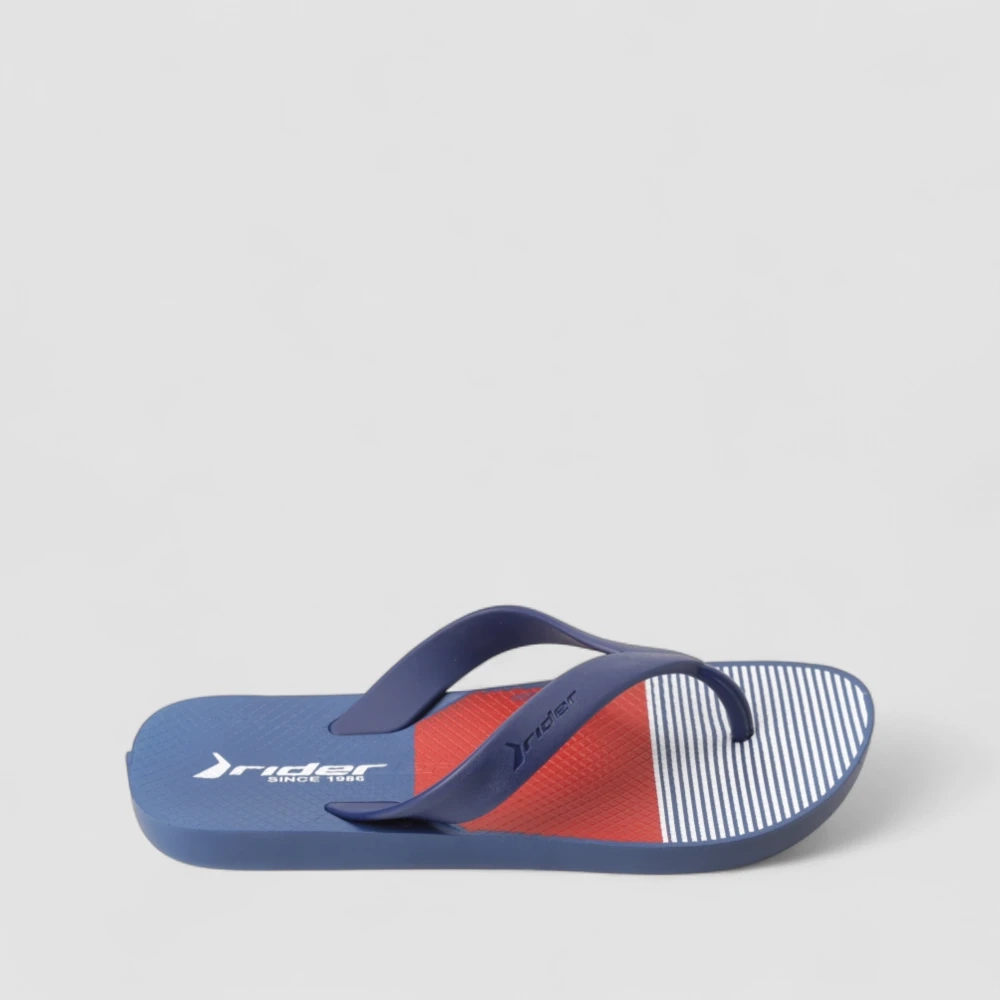 Chinelo Infantil Rider Core Graphics Listrado Azul
