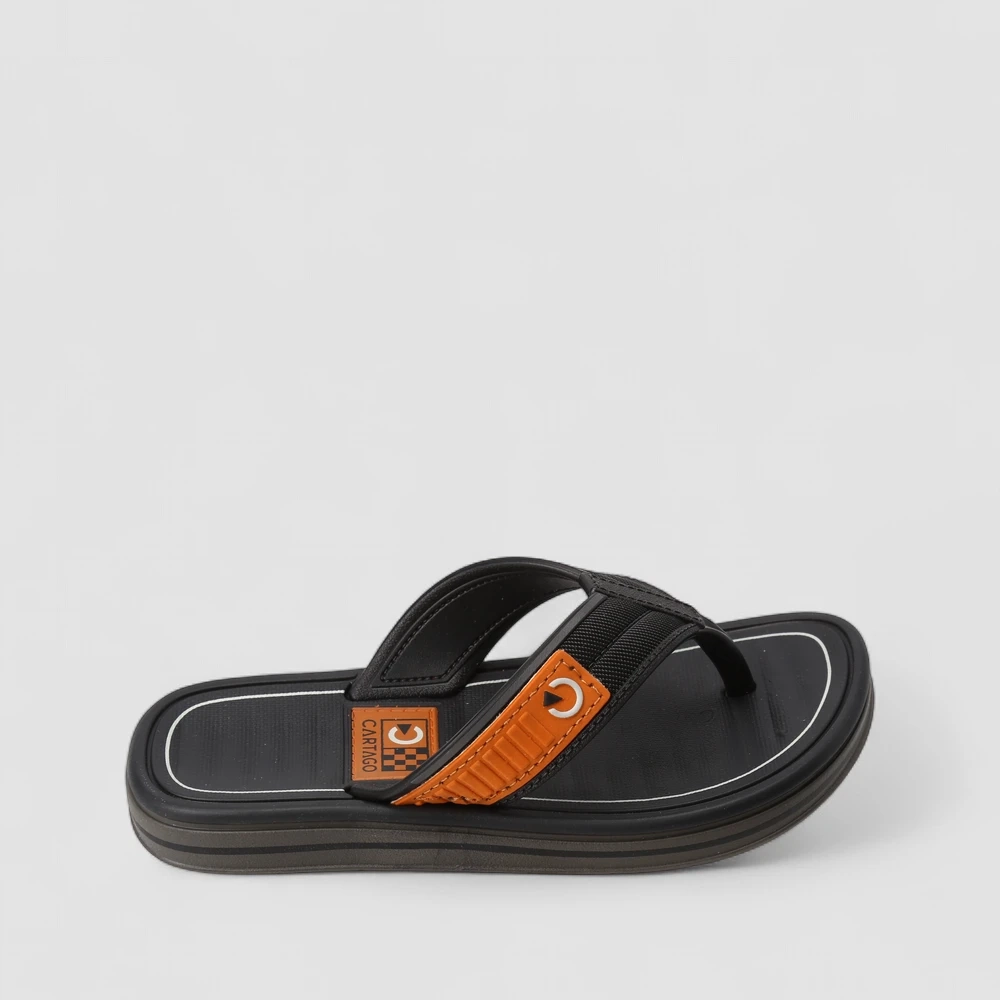 Chinelo Infantil Cartago Tiras Largas Preto