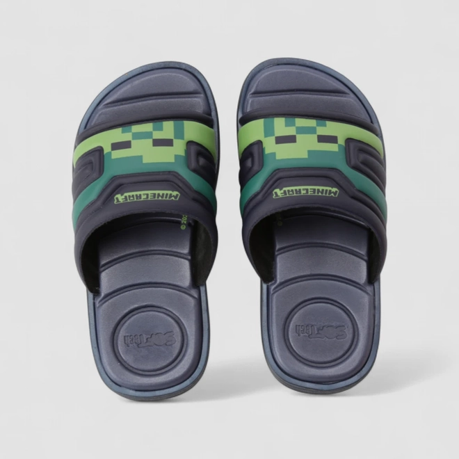 Slide Infantil Grendene Kids Minecraft Marinho