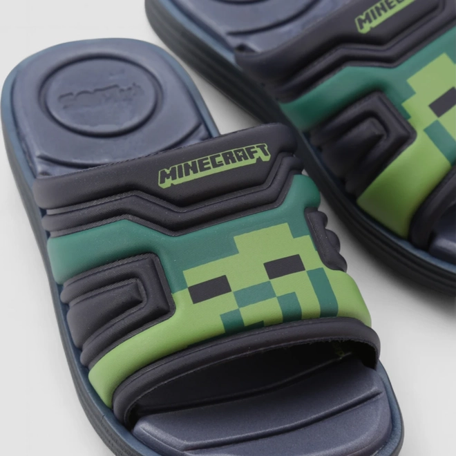 Slide Infantil Grendene Kids Minecraft Marinho