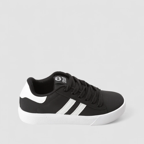 Tênis Casual Masculino Ollie Originals Nobuck Listras Preto