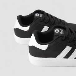 Tênis Casual Masculino Ollie Originals Nobuck Listras Preto