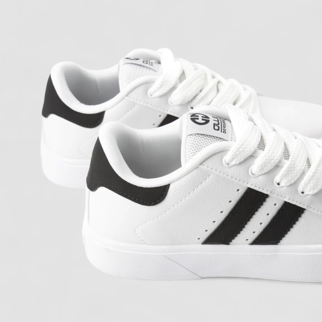Tênis Casual Masculino Ollie Originals Listras Branco