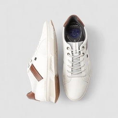 Sapatênis Masculino Pegada Couro Elástico Off White