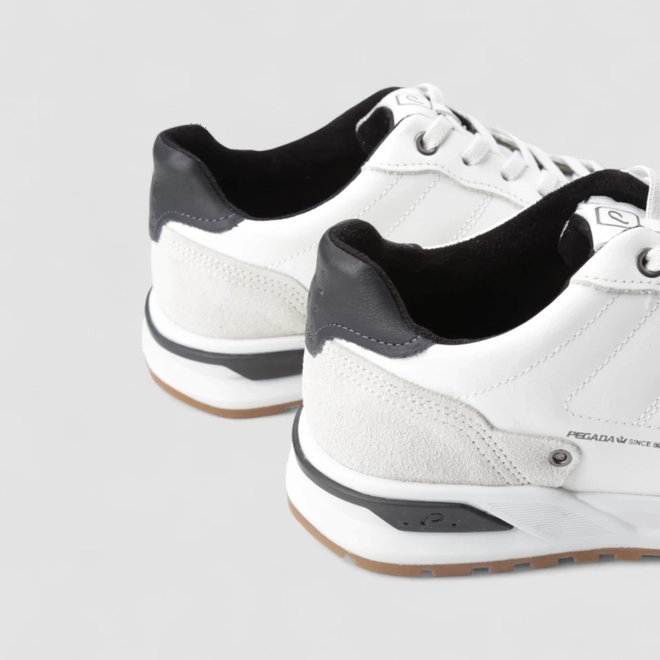 Tênis Casual Masculino Pegada Original Em Couro Branco