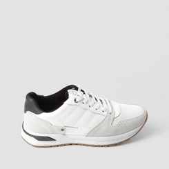 Tênis Casual Masculino Pegada Original Em Couro Branco