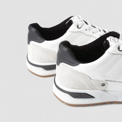 Tênis Casual Masculino Pegada Original Em Couro Branco