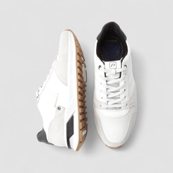 Tênis Casual Masculino Pegada Original Em Couro Branco