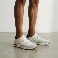 Tênis Casual Masculino Pegada Original Em Couro Branco