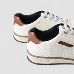 Sapatênis Masculino Pegada Original Em Couro Off White