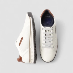 Sapatênis Masculino Pegada Original Em Couro Off White