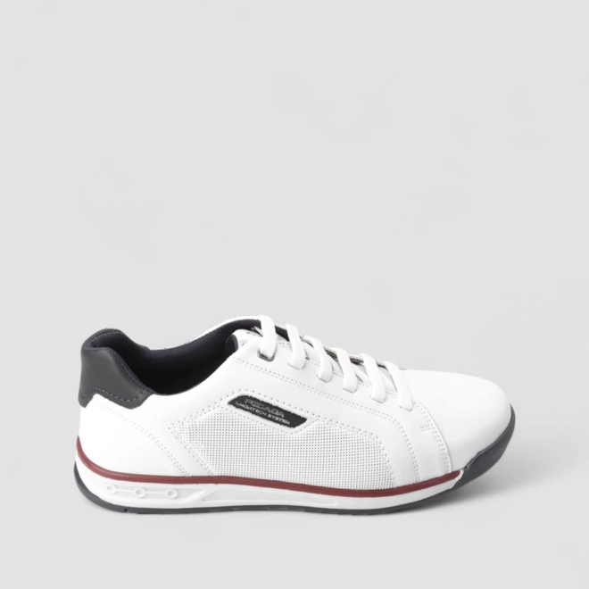 Sapatênis Masculino Pegada Original Em Couro Branco
