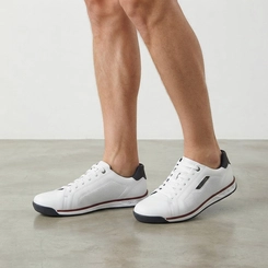 Sapatênis Masculino Pegada Original Em Couro Branco