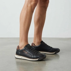 Sapatênis Masculino Pegada Original Em Couro Preto