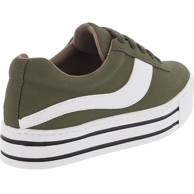 Tenis Via Marte Flatform Nobuck Verde 19907