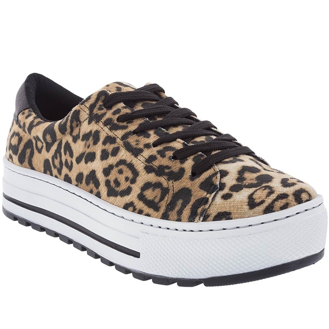 tenis flatform animal print