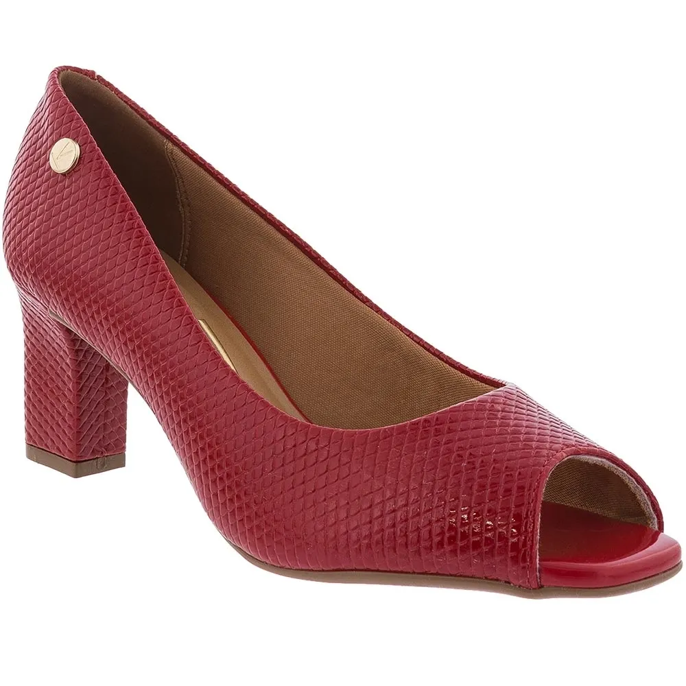 Peep toe vermelho shops