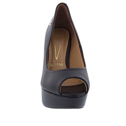 peep toe vizzano preto camurça