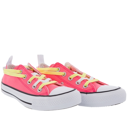 Tênis Converse All Star Chuck Taylor Lift Rosa Neon Preto Branco Cano Alto  os melhores preços